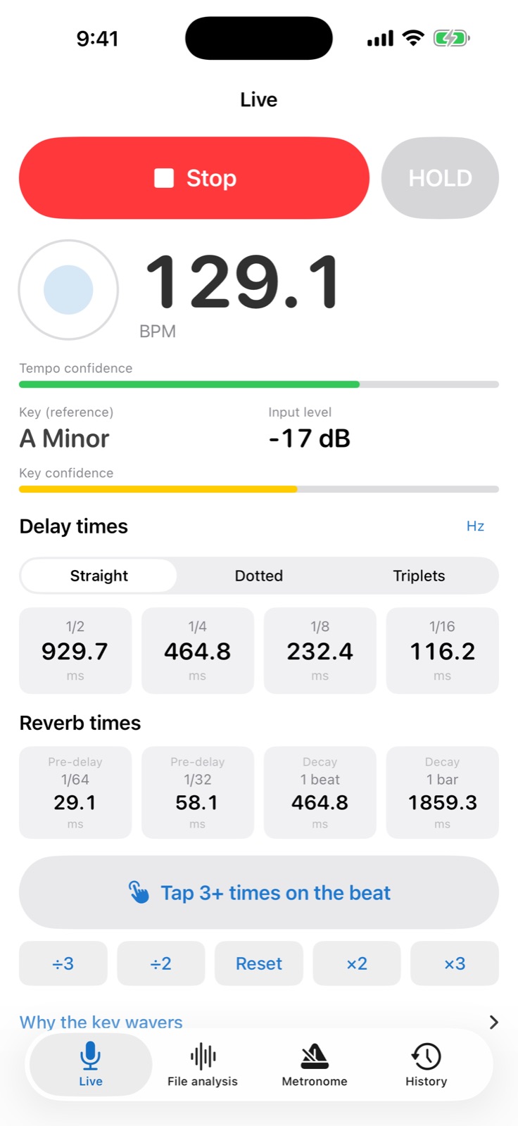 TempoScope app screen